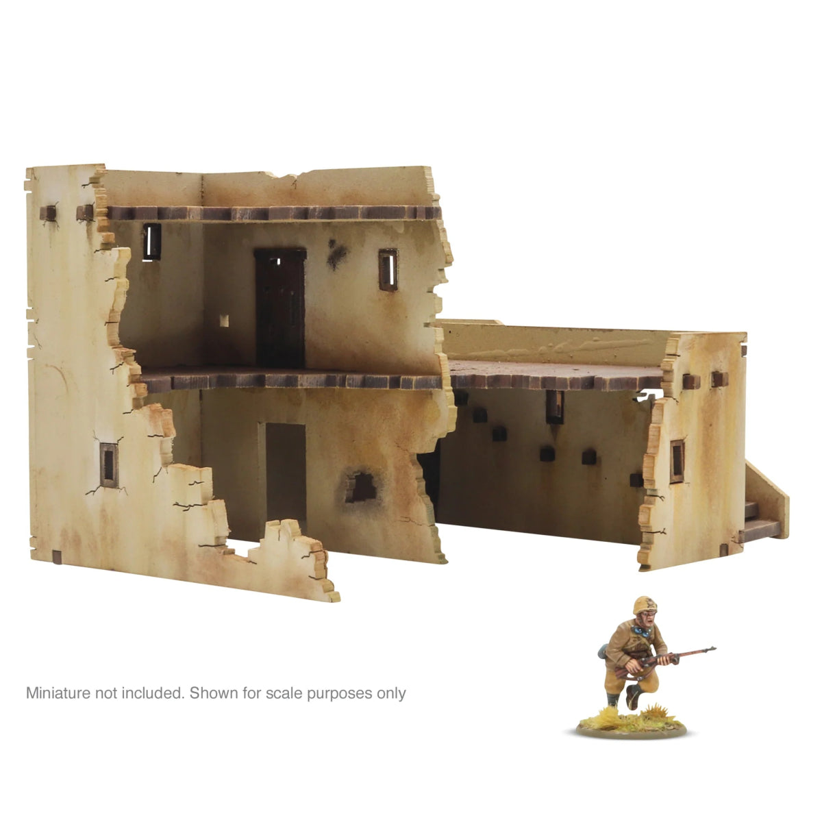 Adobe Building - Ruins - Fog of Wargames -