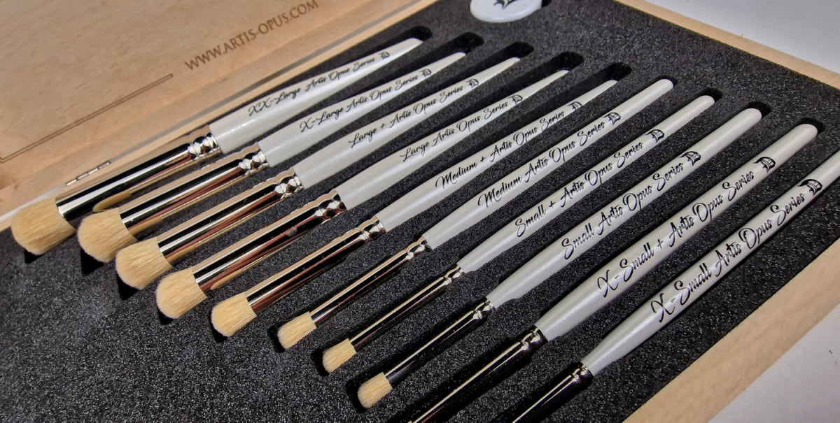Artis Opus - Series D Plus - DryBrush Full Set (10 Brushes) - Fog of Wargames -