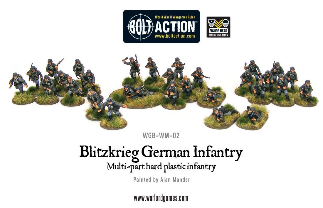 Blitzkrieg German Infantry Plastic Boxed Set - Fog of Wargames - 5.06E+12