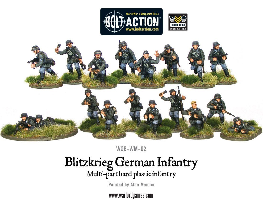Blitzkrieg German Infantry Plastic Boxed Set - Fog of Wargames - 5.06E+12