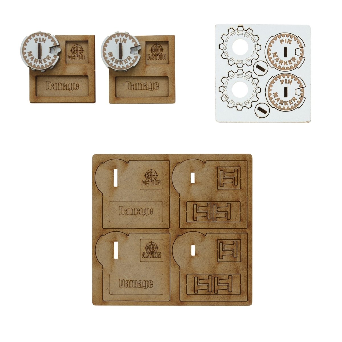 Bolt Action MDF Vehicle Pin Markers - Fog of Wargames -