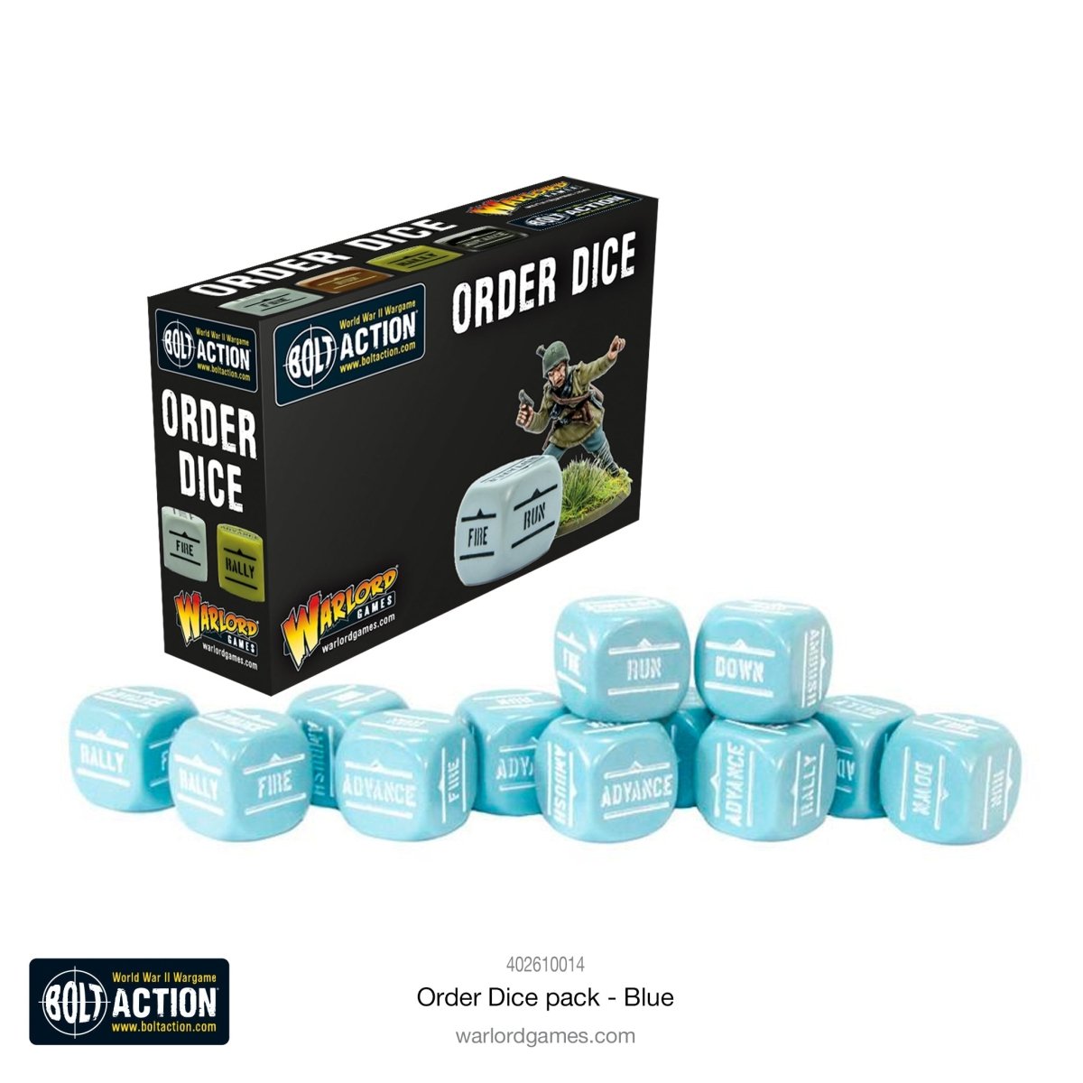 Bolt Action: Orders Dice Pack - Blue - Fog of Wargames - 5.06E+12