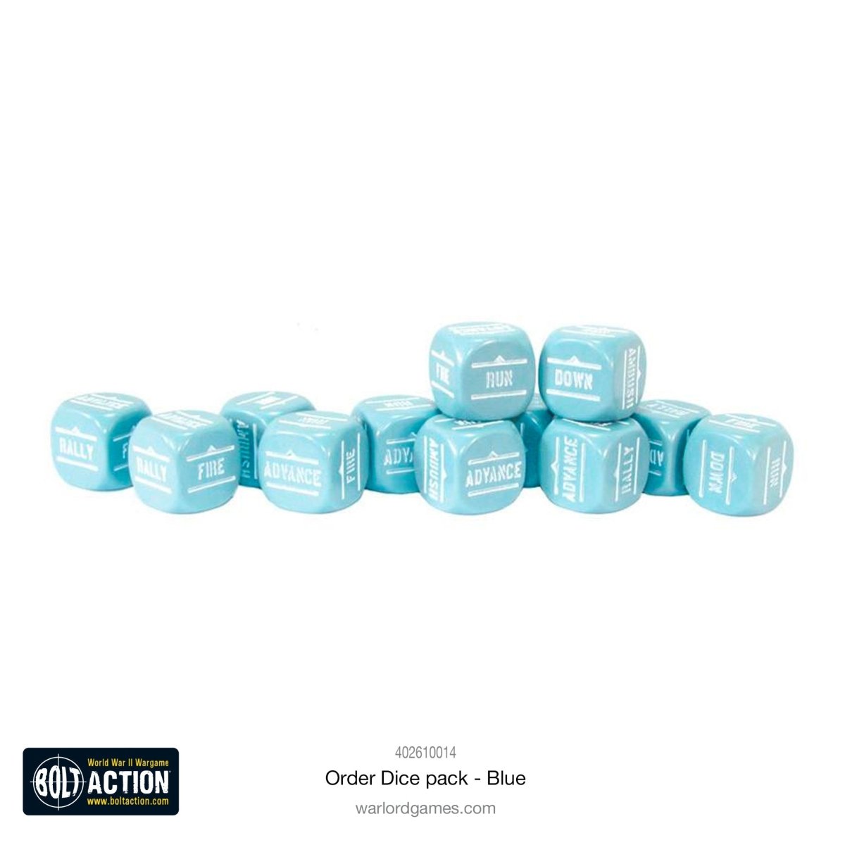Bolt Action: Orders Dice Pack - Blue - Fog of Wargames - 5.06E+12