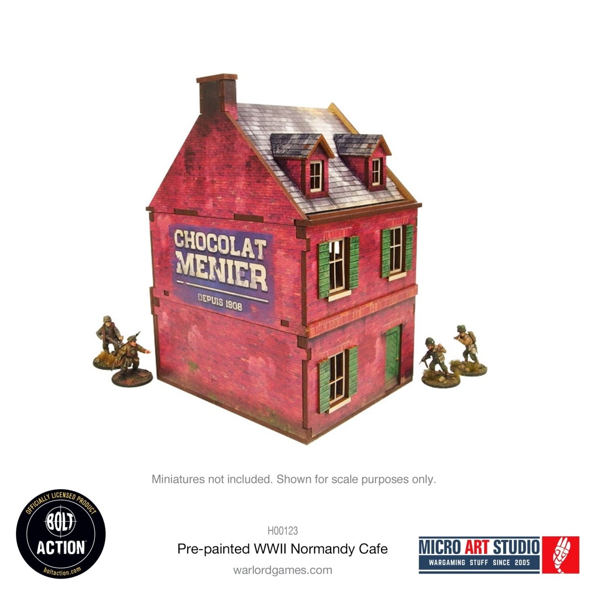 Bolt Action: Pre - painted WW2 Normandy Cafe - Fog of Wargames -