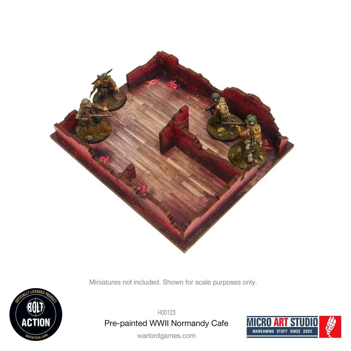 Bolt Action: Pre - painted WW2 Normandy Cafe - Fog of Wargames -