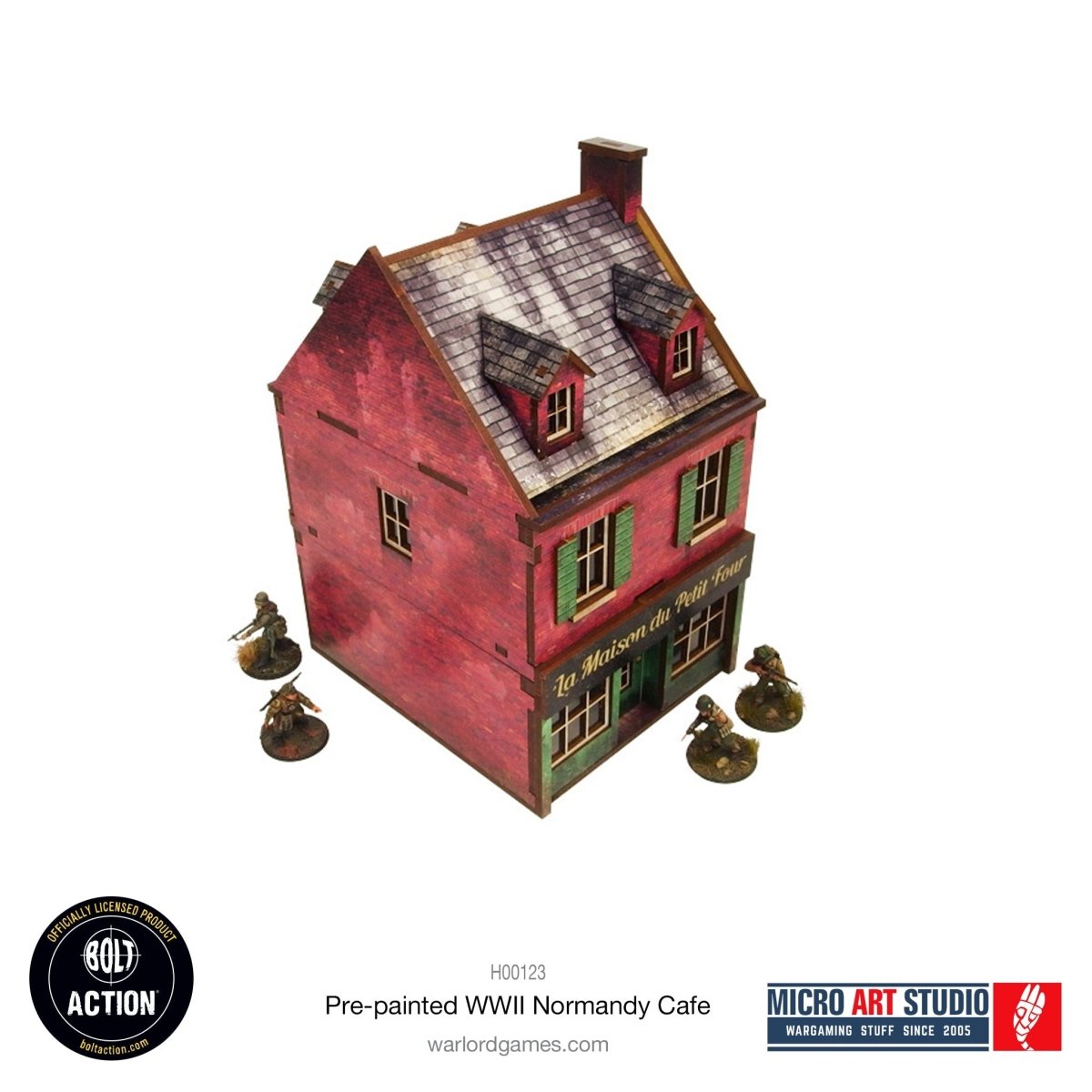 Bolt Action: Pre - painted WW2 Normandy Cafe - Fog of Wargames -