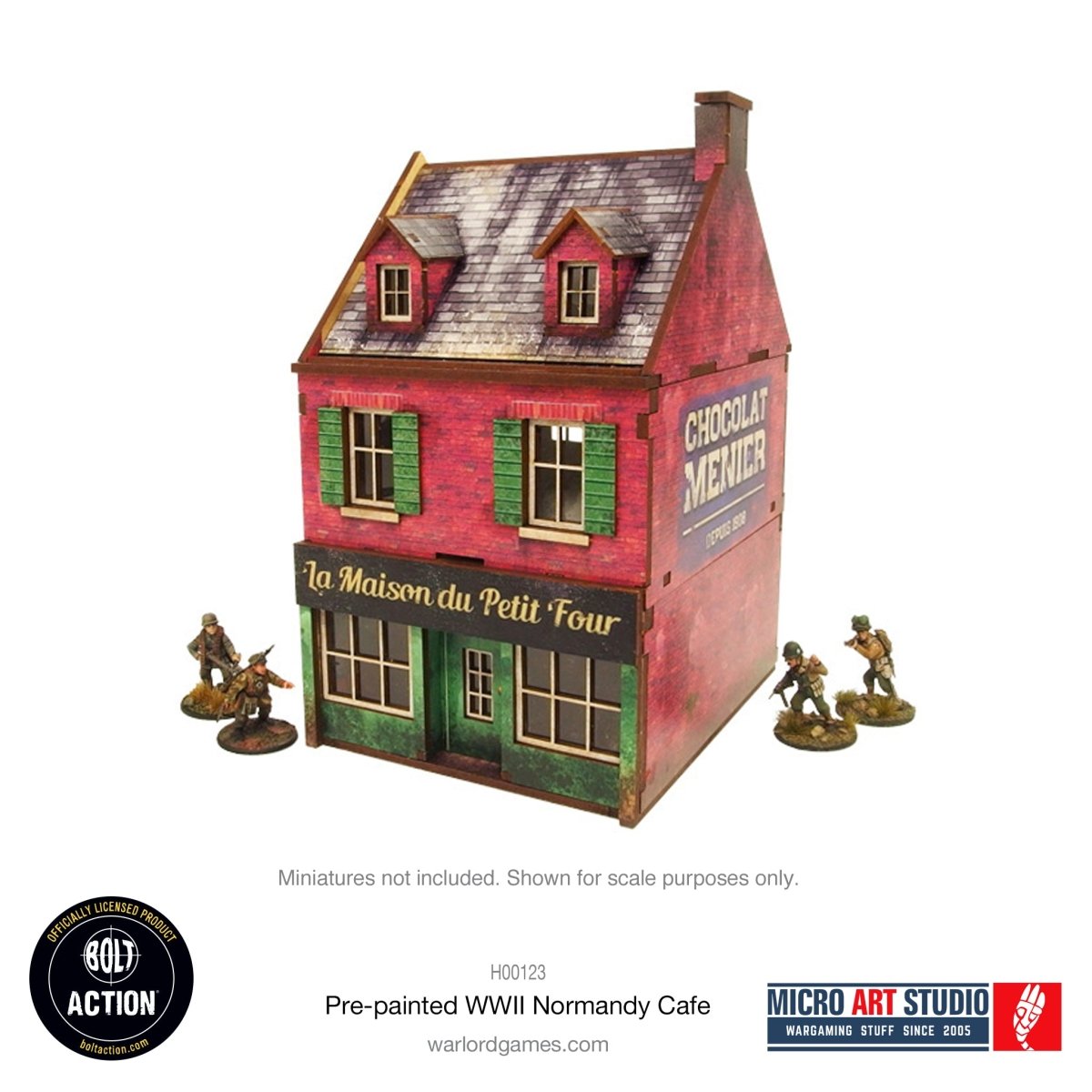 Bolt Action: Pre - painted WW2 Normandy Cafe - Fog of Wargames -
