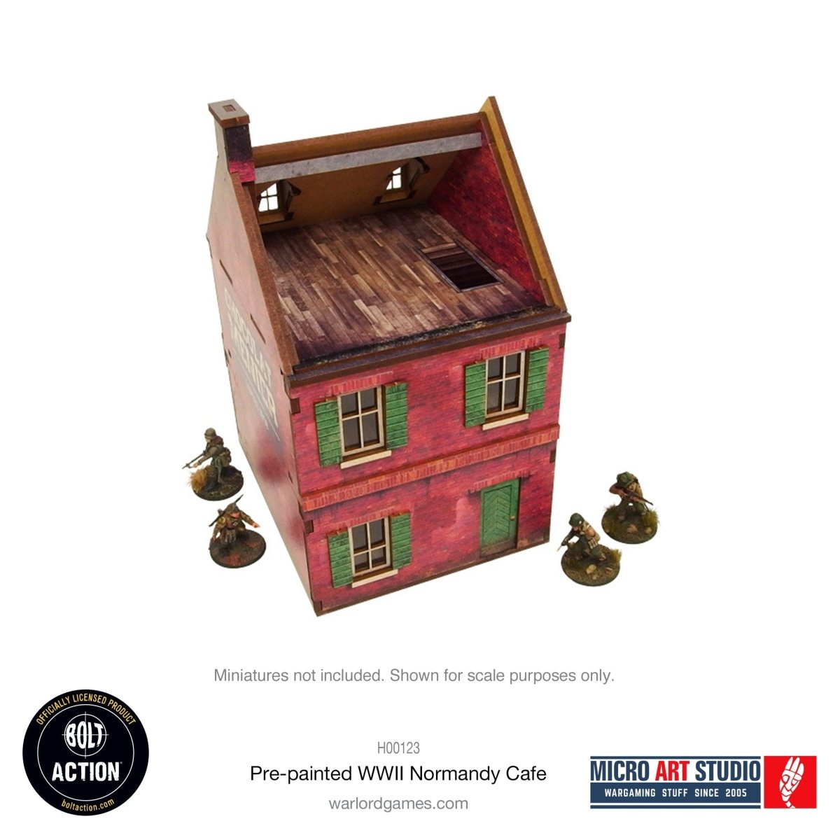 Bolt Action: Pre - painted WW2 Normandy Cafe - Fog of Wargames -