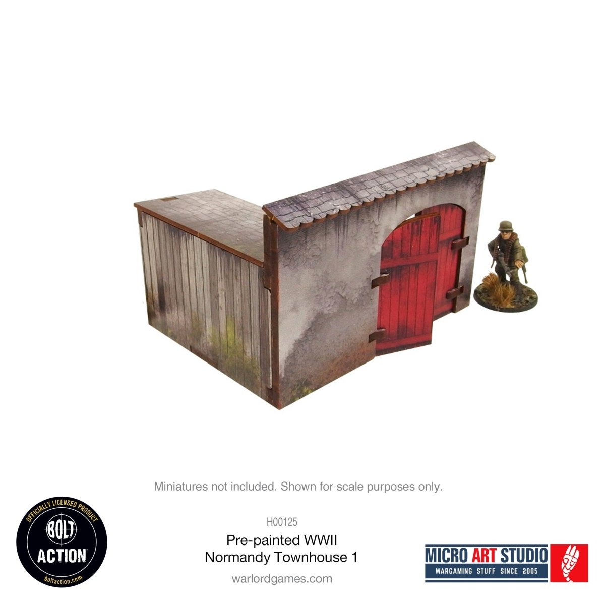 Bolt Action: Pre - painted WW2 Normandy Townhouse 1 - Fog of Wargames -