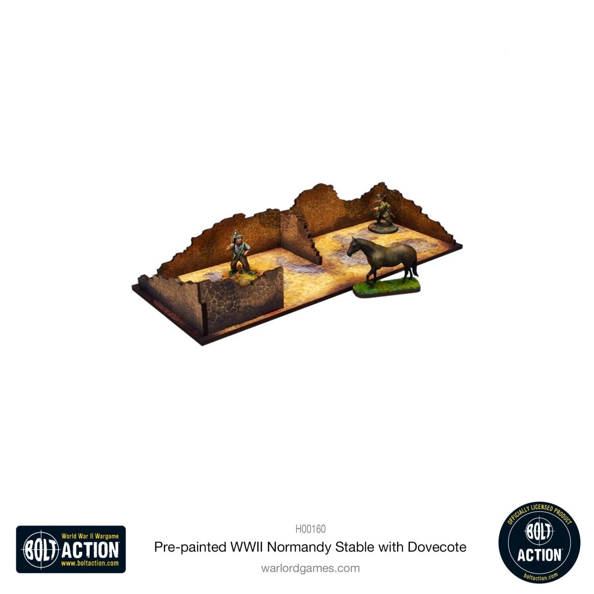 Bolt Action: Pre - painted WWII Normandy Stable with Dovecote - Fog of Wargames -