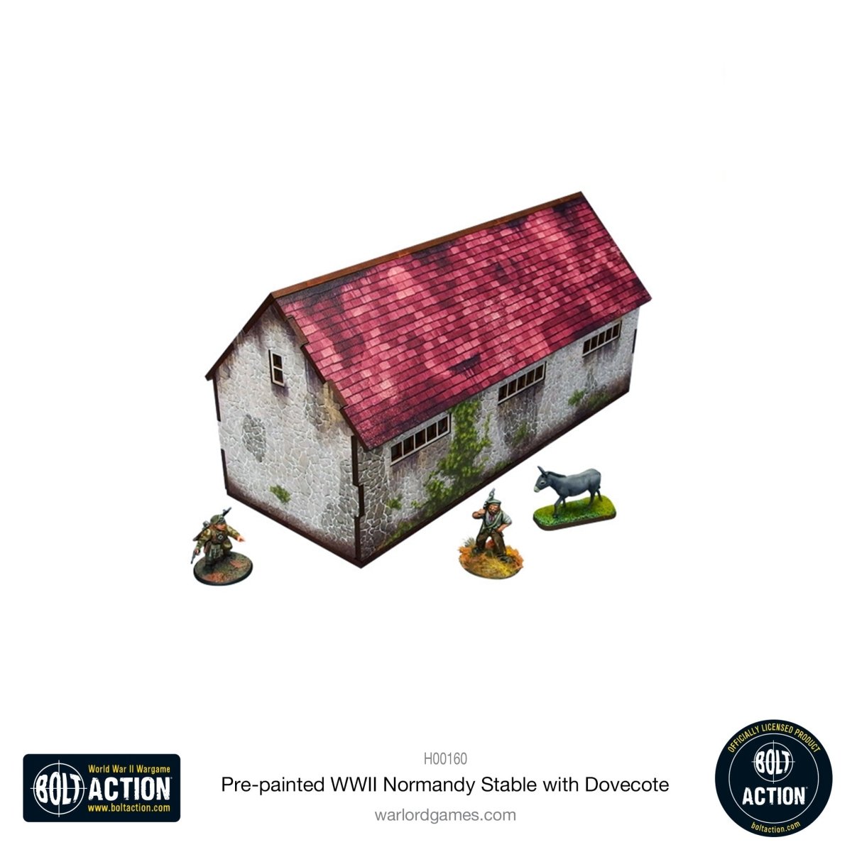 Bolt Action: Pre - painted WWII Normandy Stable with Dovecote - Fog of Wargames -