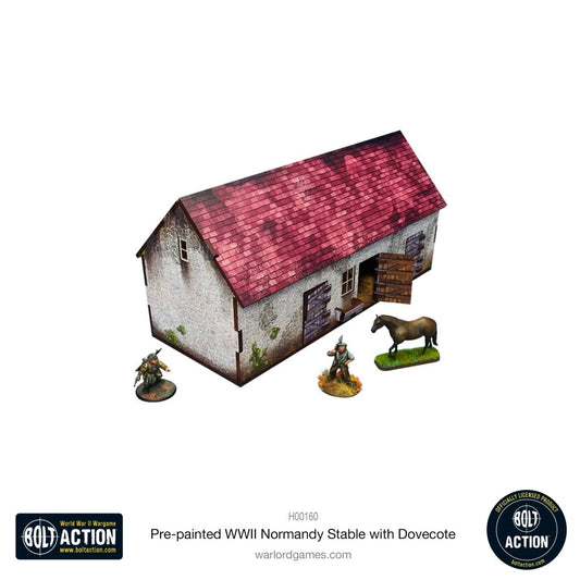 Bolt Action: Pre - painted WWII Normandy Stable with Dovecote - Fog of Wargames -