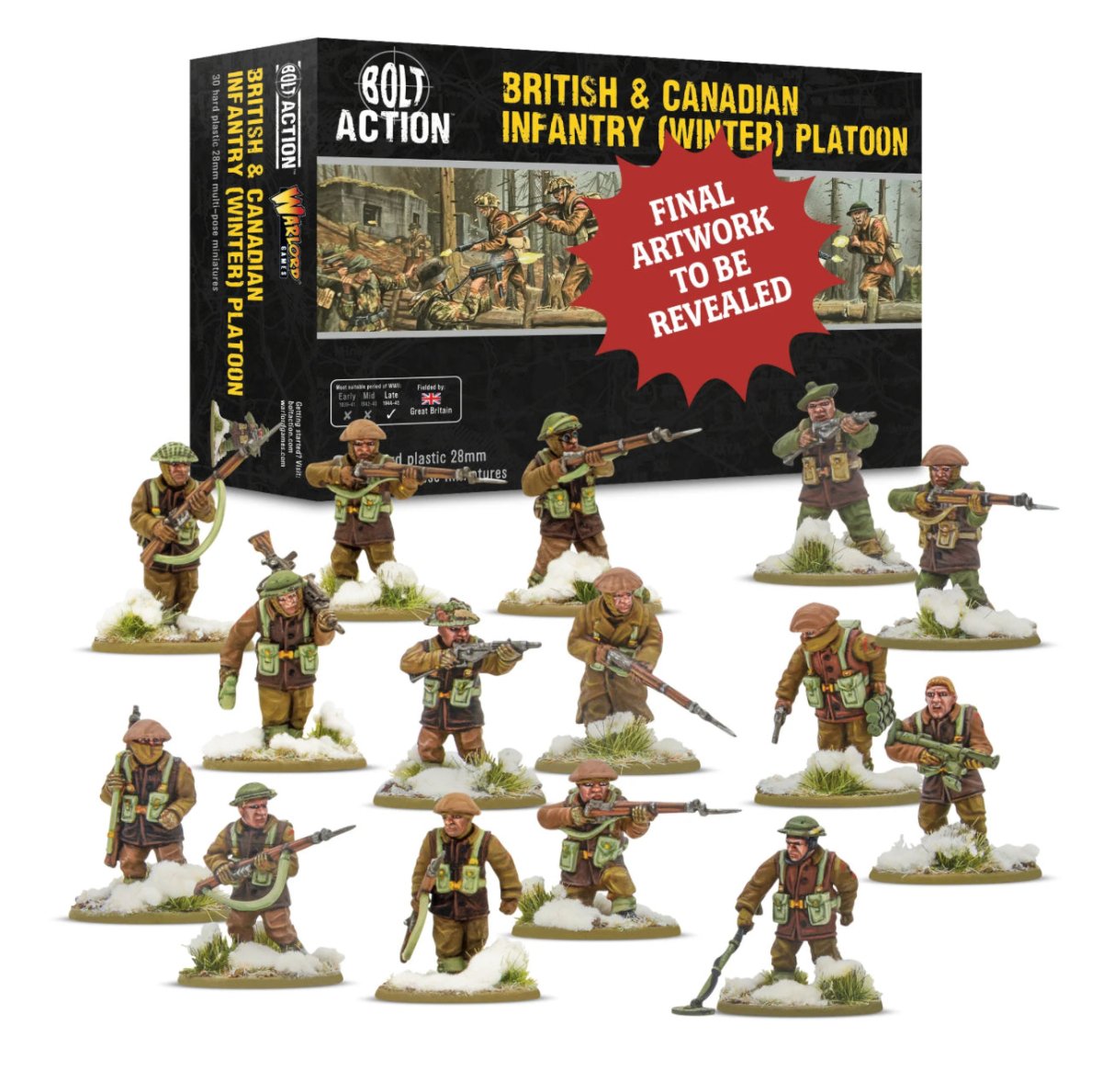 British & Canadian Infantry (Winter) Platoon - Fog of Wargames -