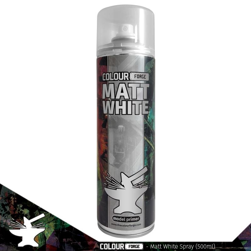 Colour Forge Matt White Spray (500ml) - Fog of Wargames - 5.06084E+12