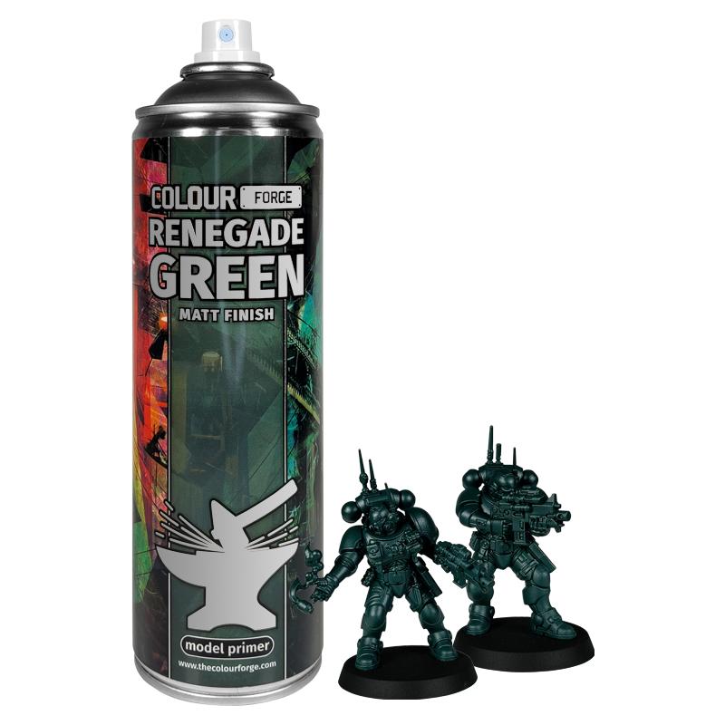 Colour Forge Renegade Green Spray (500ml) - Fog of Wargames - 5.06084E+12