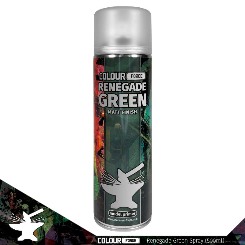 Colour Forge Renegade Green Spray (500ml) - Fog of Wargames - 5.06084E+12