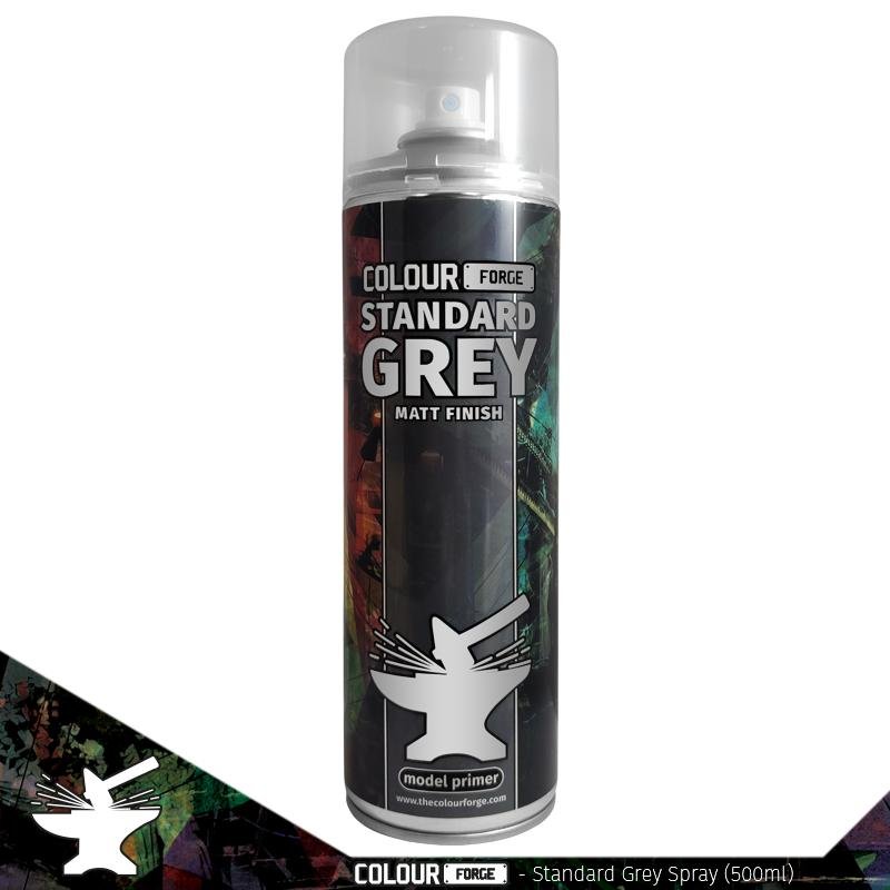 Colour Forge Standard Grey Spray (500ml) - Fog of Wargames - 5.06084E+12
