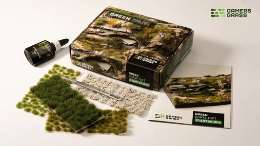 Green Grass Tuft Starter Box - Fog of Wargames -