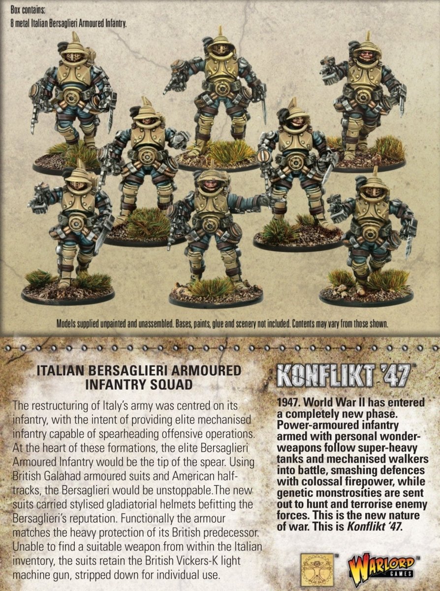 Italian Bersaglieri Armoured Infantry Squad - Fog of Wargames - 5.06E+12