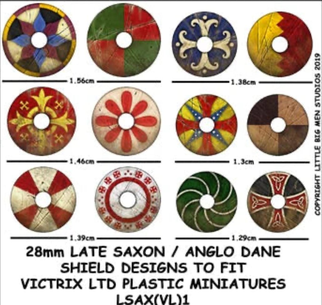 Late Saxon / Anglo Dane Shield Designs LSAX 1 - Fog of Wargames -