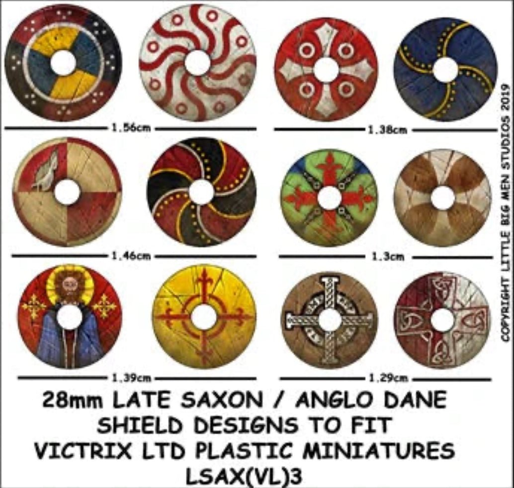 Late Saxon / Anglo Dane Shield Designs LSAX 3 - Fog of Wargames -