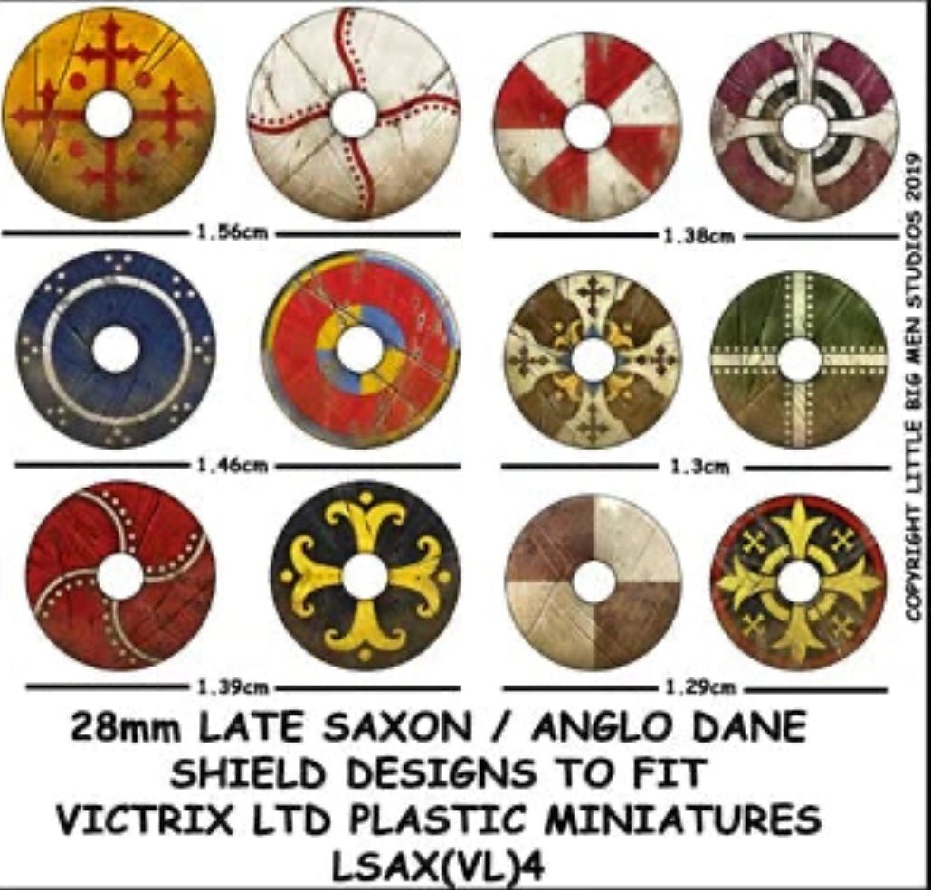 Late Saxon / Anglo Dane Shield Designs LSAX 4 - Fog of Wargames -