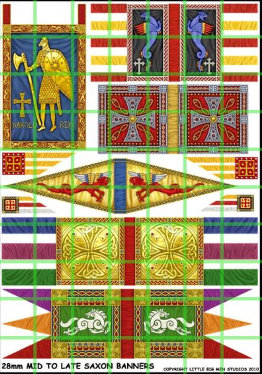 Late Saxon / Anglo Danish Banner Sheet 2 - Fog of Wargames -