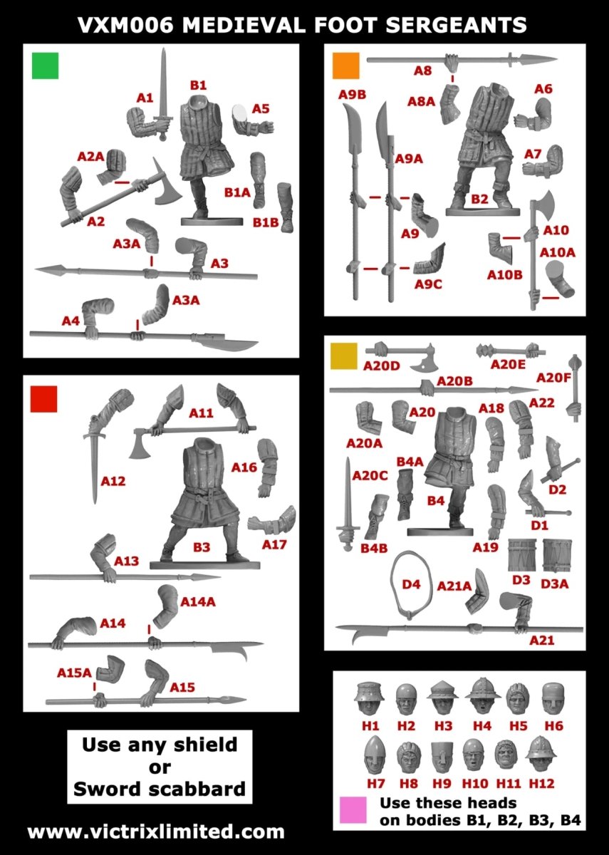 Medieval Foot Sergeants - Fog of Wargames -