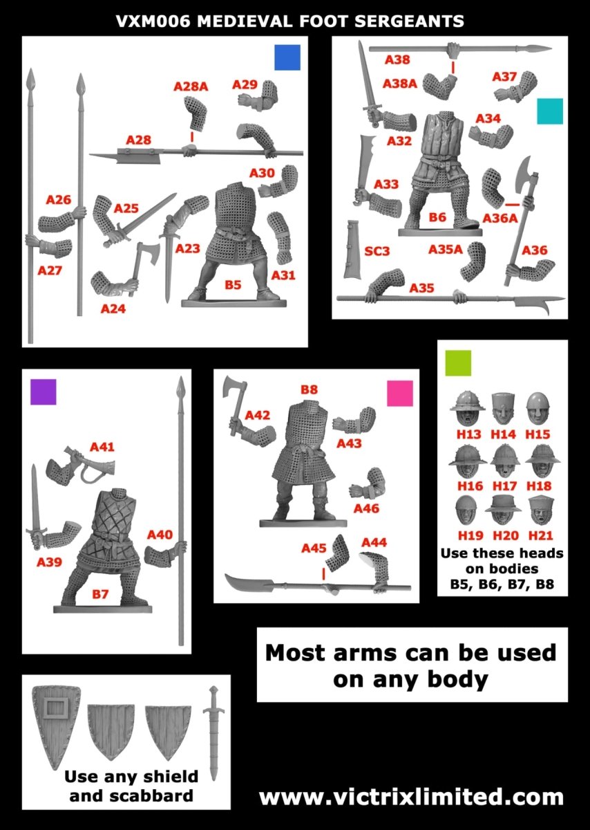 Medieval Foot Sergeants - Fog of Wargames -
