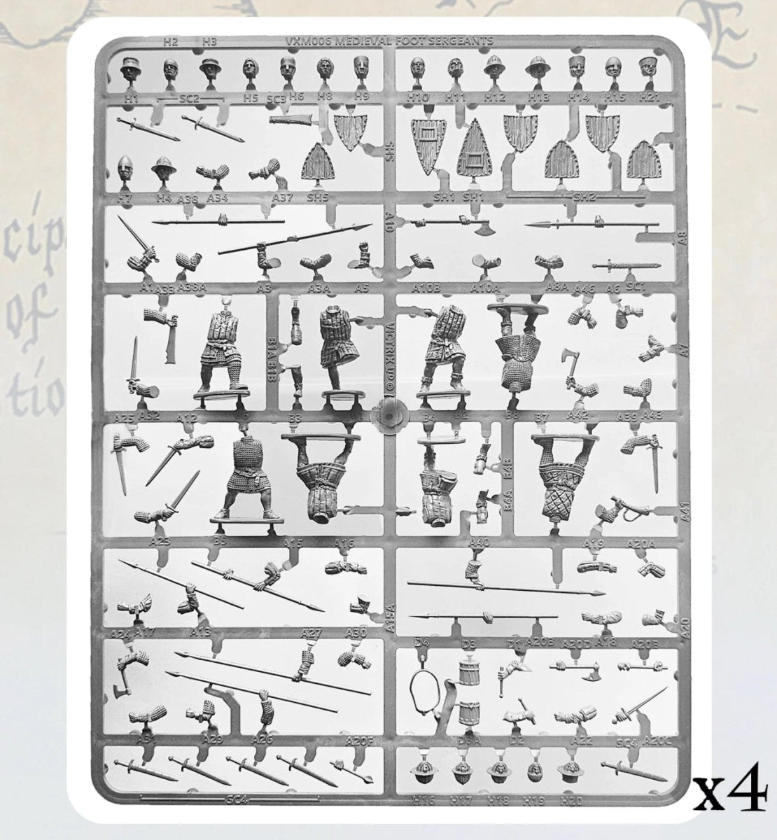 Medieval Foot Sergeants - Fog of Wargames -