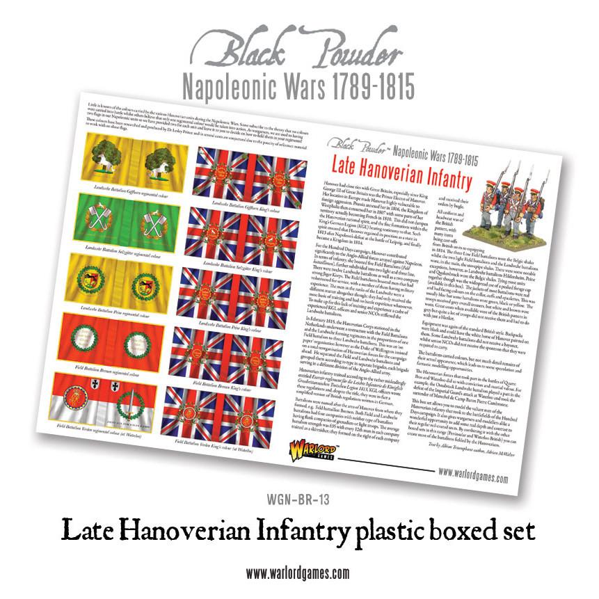Napoleonic Hanoverian Line Infantry Regiment plastic boxed set - Fog of Wargames - 5060393702153