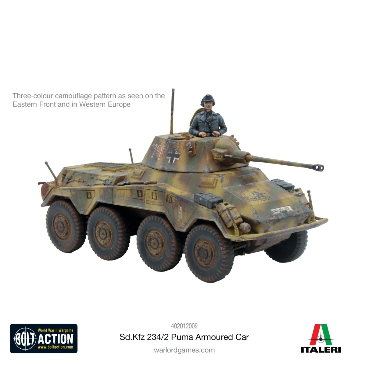 Puma Sd.Kfz 234/2 Armoured Car - Fog of Wargames -