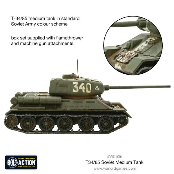T - 34/85 Medium Tank (Plastic) - Fog of Wargames -