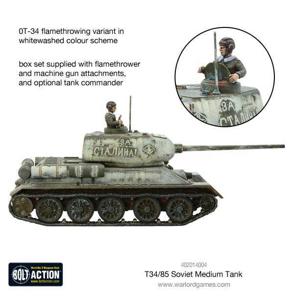 T - 34/85 Medium Tank (Plastic) - Fog of Wargames -