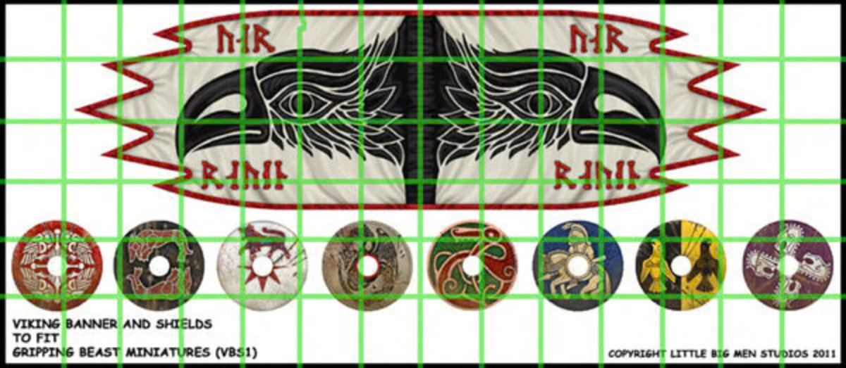 Viking Banner and Shields - Fog of Wargames -