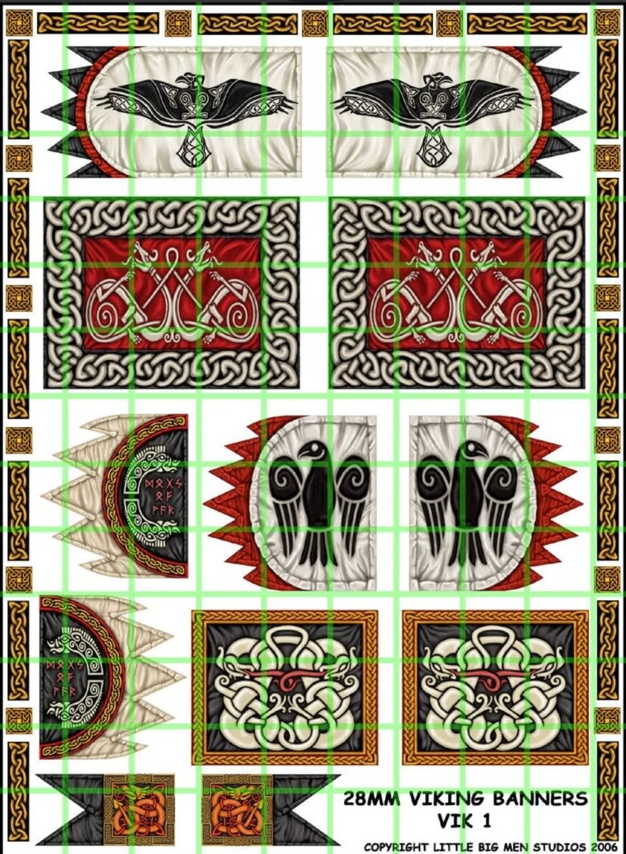 Viking Banner Sheet 3 - Fog of Wargames -