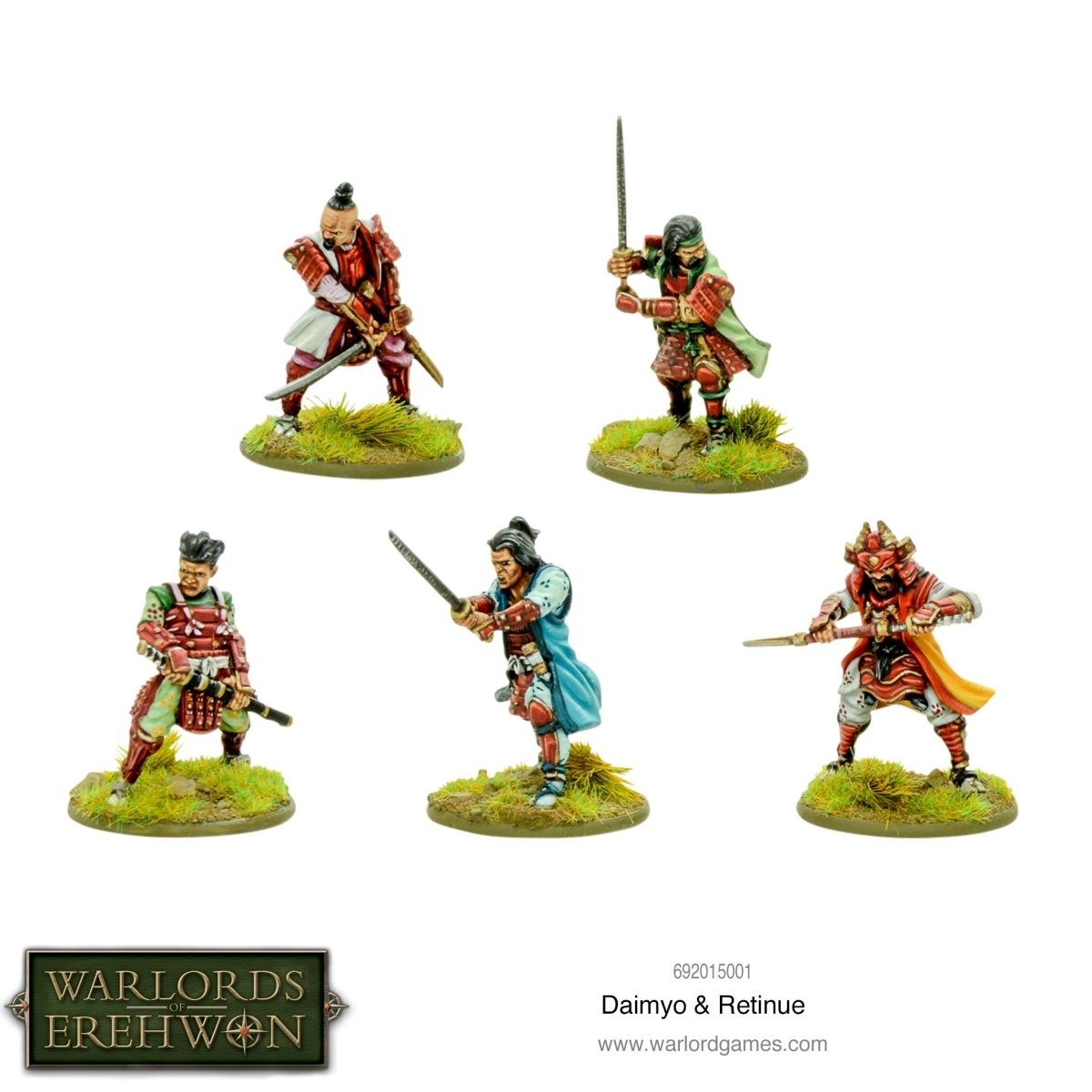 Warlords of Erehwon: Daimyo & retinue - Fog of Wargames -
