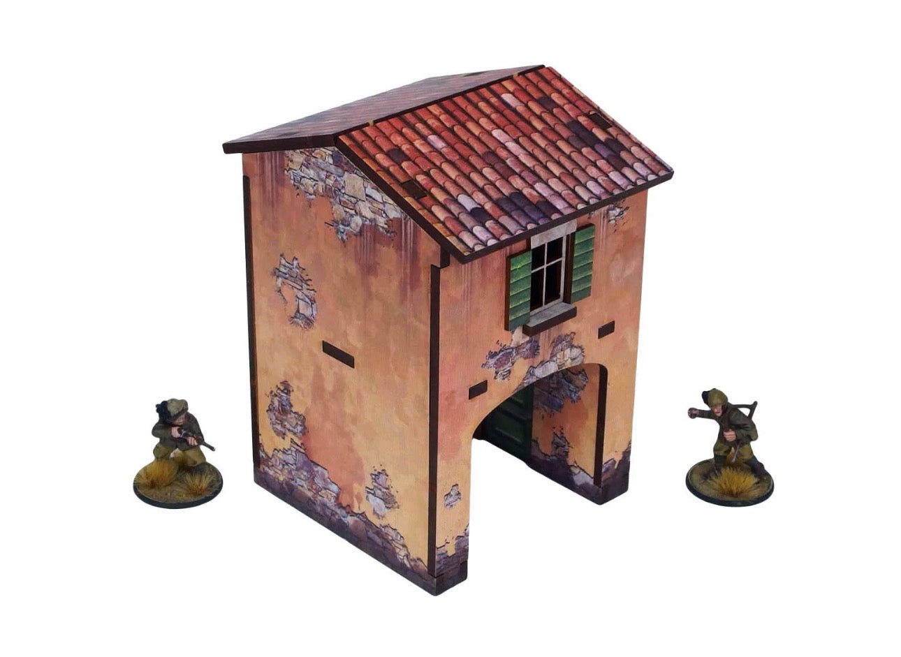 WW2 Italy Gate House (1) PREPAINTED [28mm/1:56]