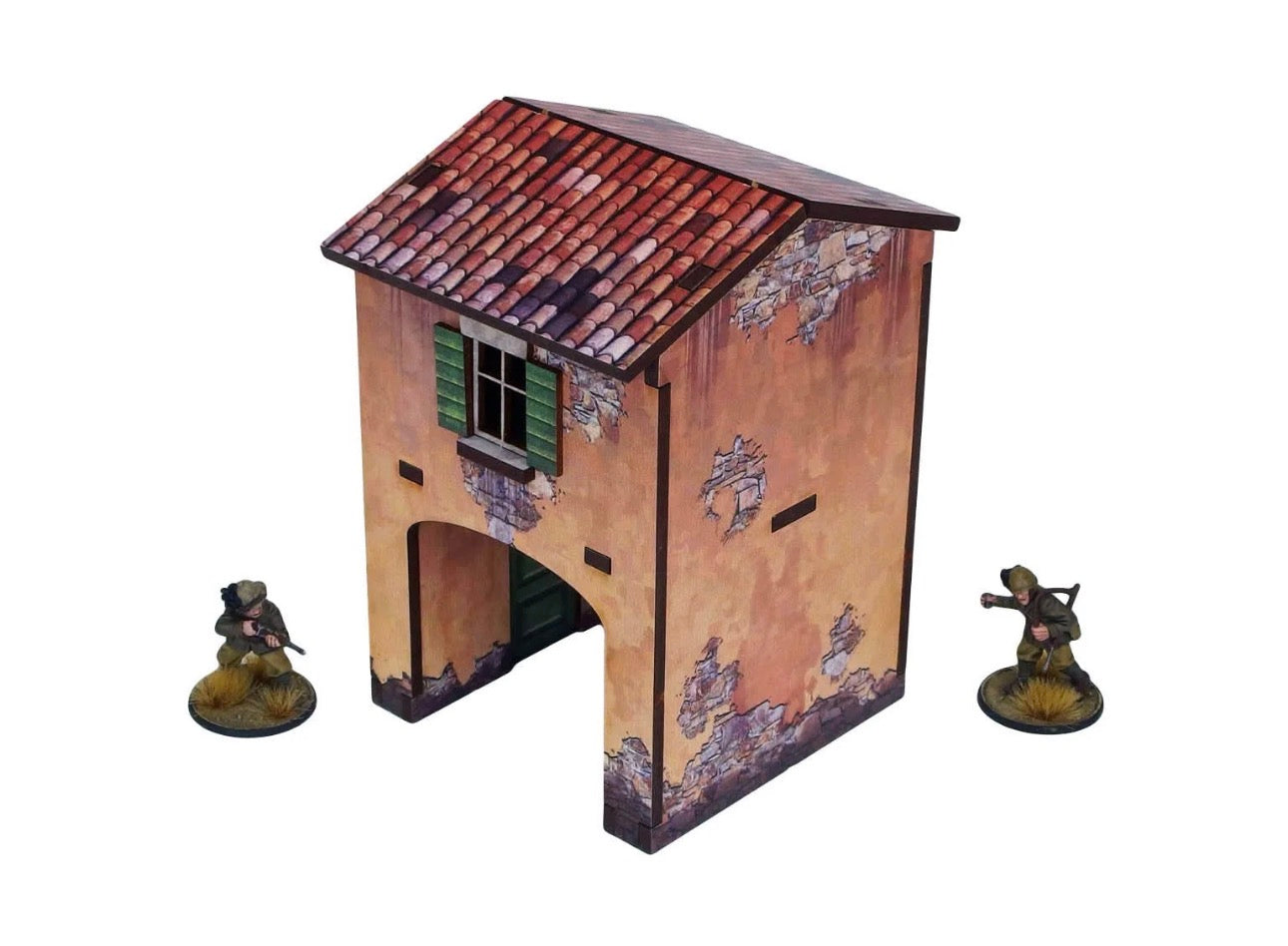 WW2 Italy Gate House (1) PREPAINTED [28mm/1:56]