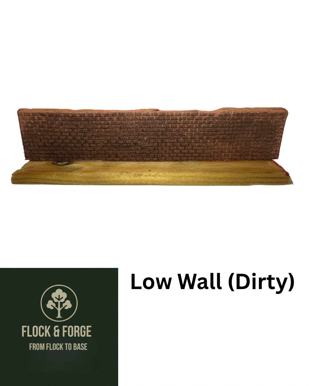 4-Inch Modular Low Brick Wall | 28mm Scenery