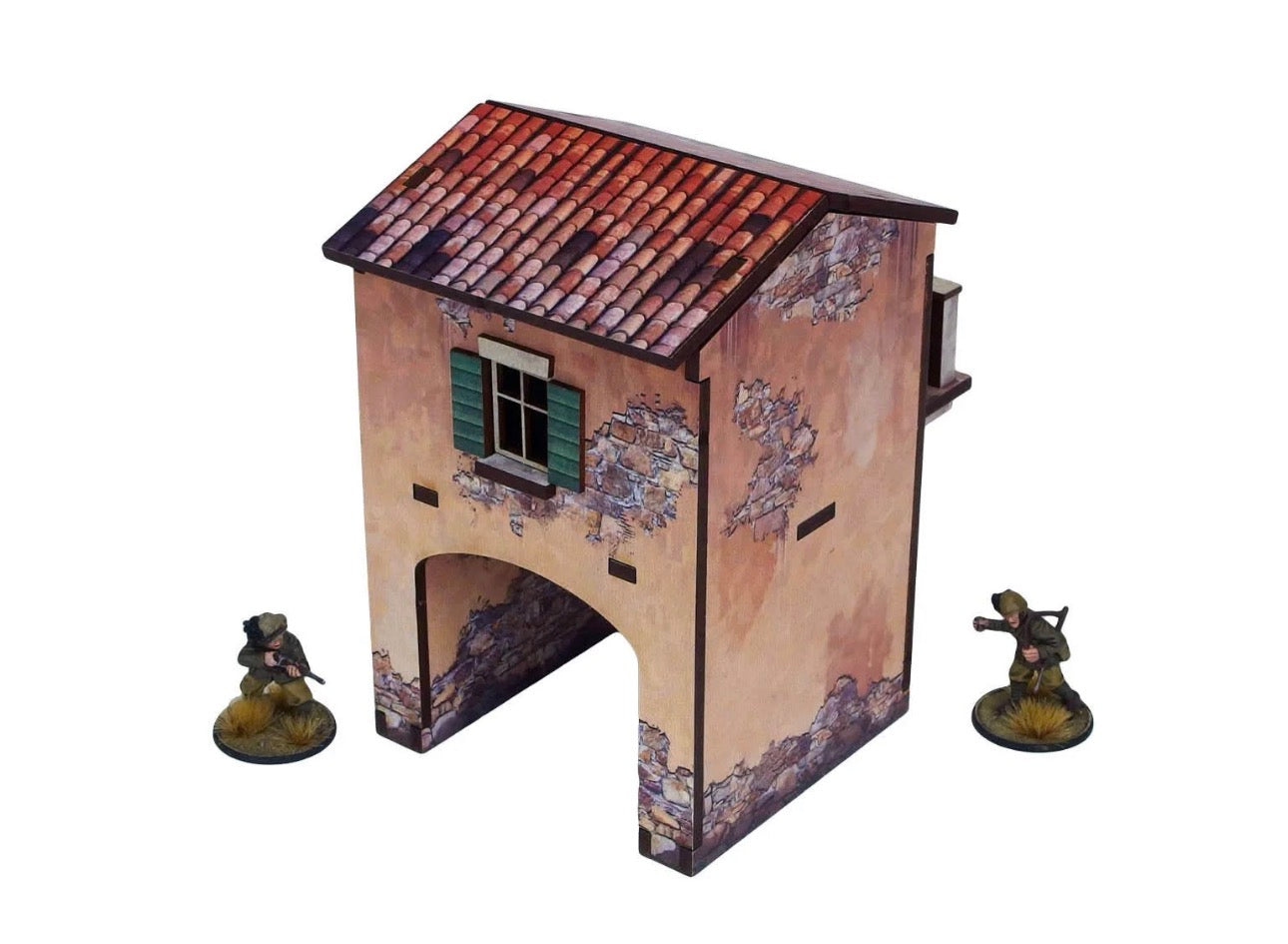 WW2 Italy Gate Balcony (1) PREPAINTED [28mm/1:56]