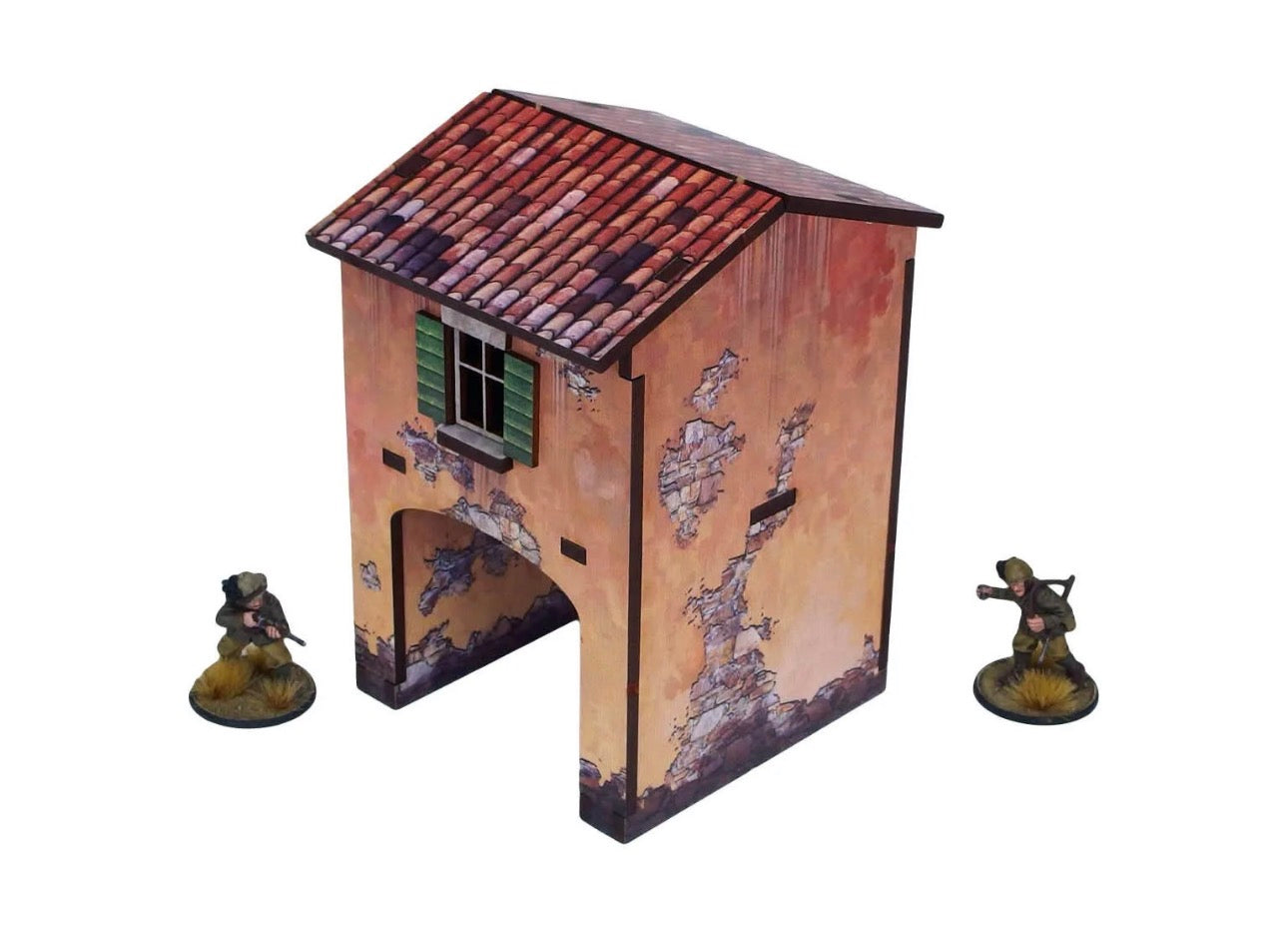 WW2 Italy Gate House (1) PREPAINTED [28mm/1:56]