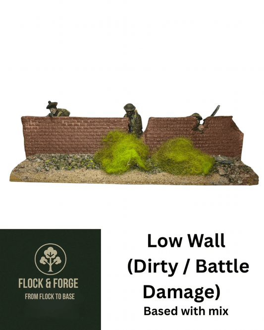 4-Inch Modular Low Brick Wall | 28mm Scenery - Fog of Wargames - 