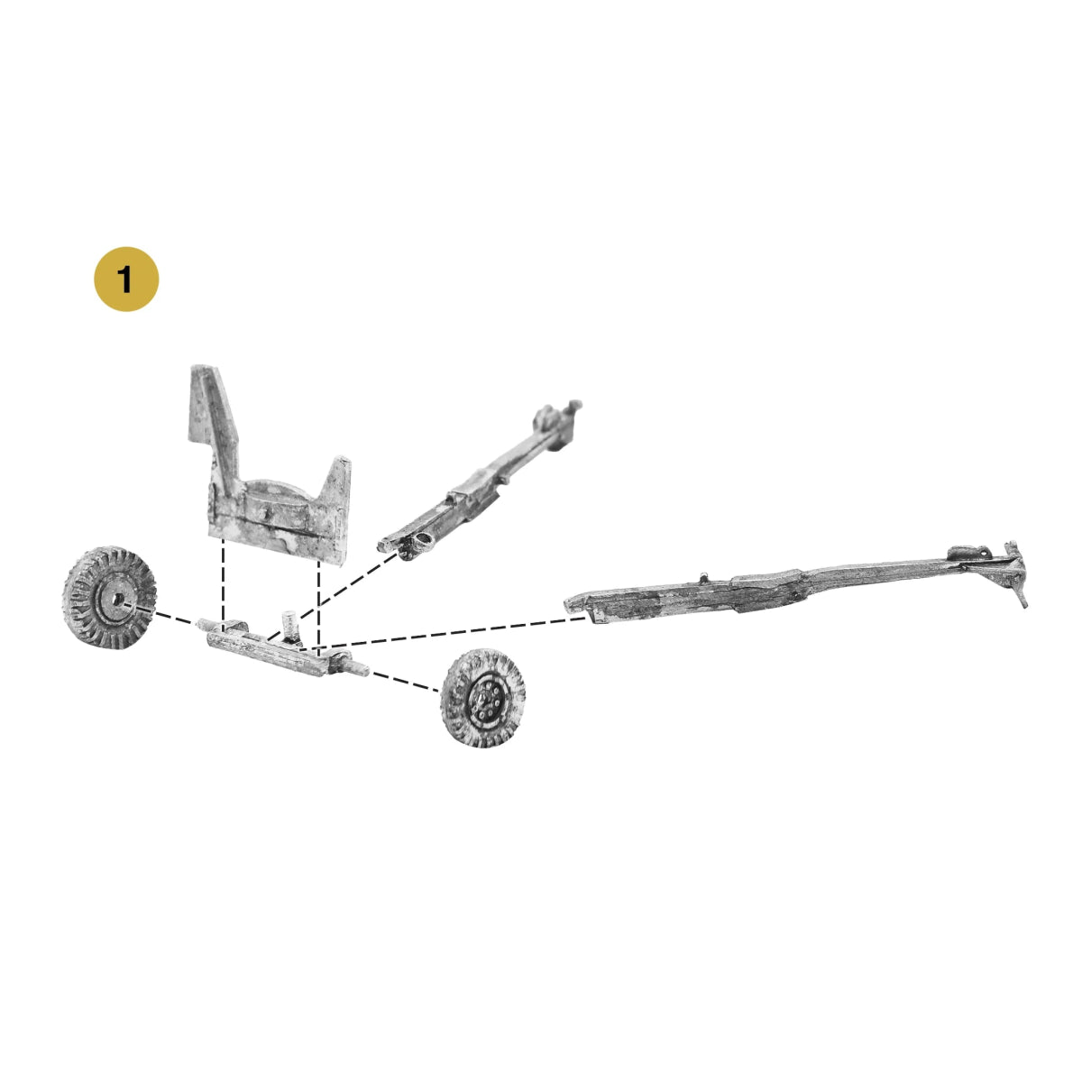 6 pdr anti - tank gun with British infantry (winter) crew - Fog of Wargames - 