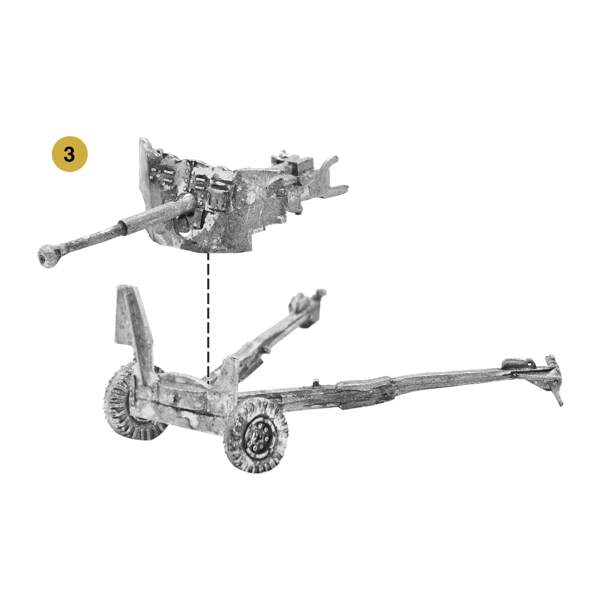 6 pdr anti - tank gun with British infantry (winter) crew - Fog of Wargames - 