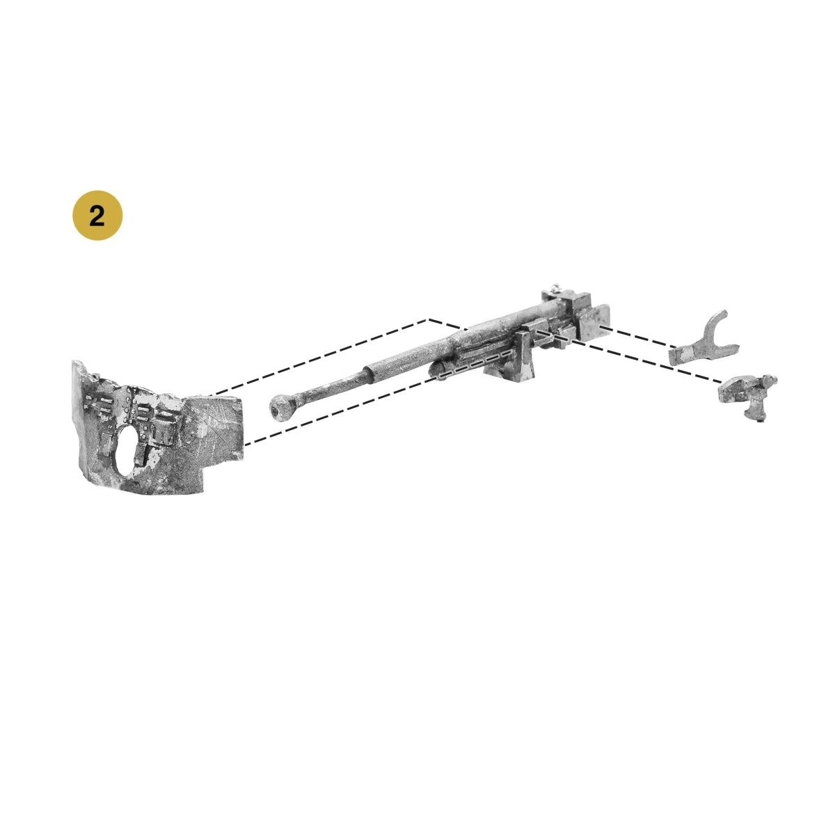 6 pdr anti - tank gun with British infantry (winter) crew - Fog of Wargames - 