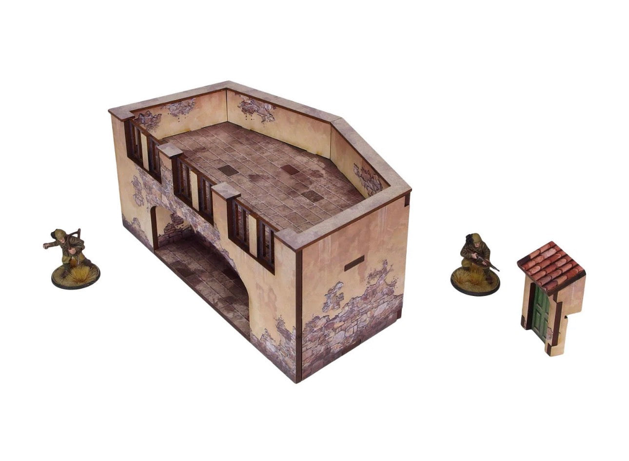 WW2 Italy Terrace (1) PREPAINTED [28mm/1:56]