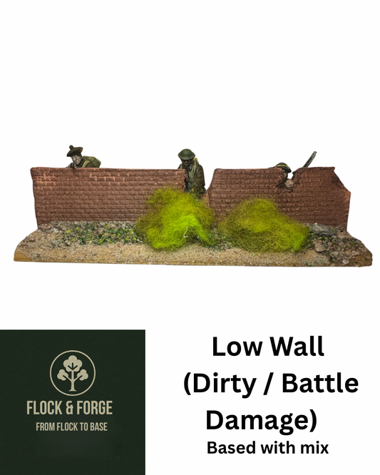 4-Inch Modular Low Brick Wall | 28mm Scenery