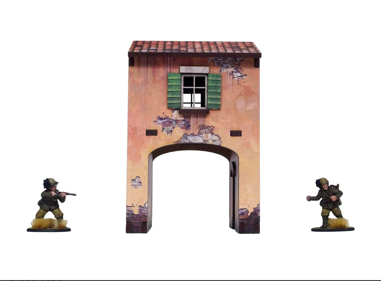 WW2 Italy Gate House (1) PREPAINTED [28mm/1:56]
