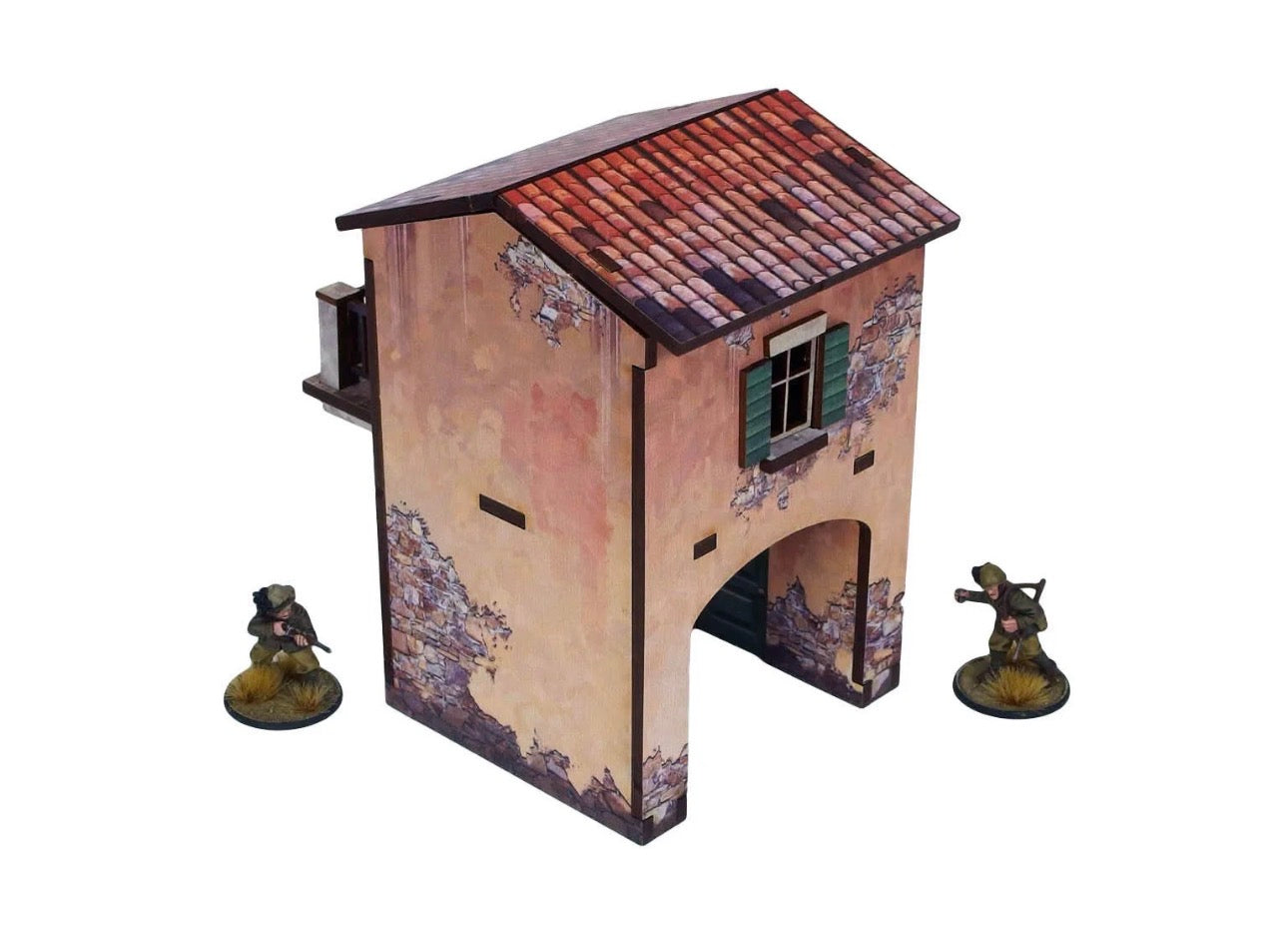 WW2 Italy Gate Balcony (1) PREPAINTED [28mm/1:56]